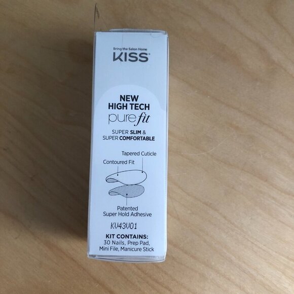 imPRESS KISS Color Short Squoval Press On Manicure Nails 019 Frosting White - Picture 5 of 7